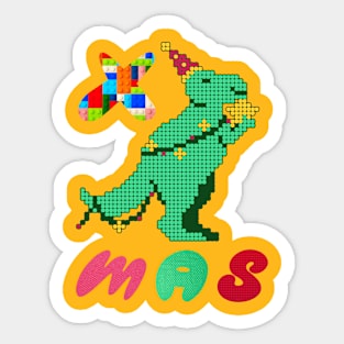 T-Rex Christmas Sticker